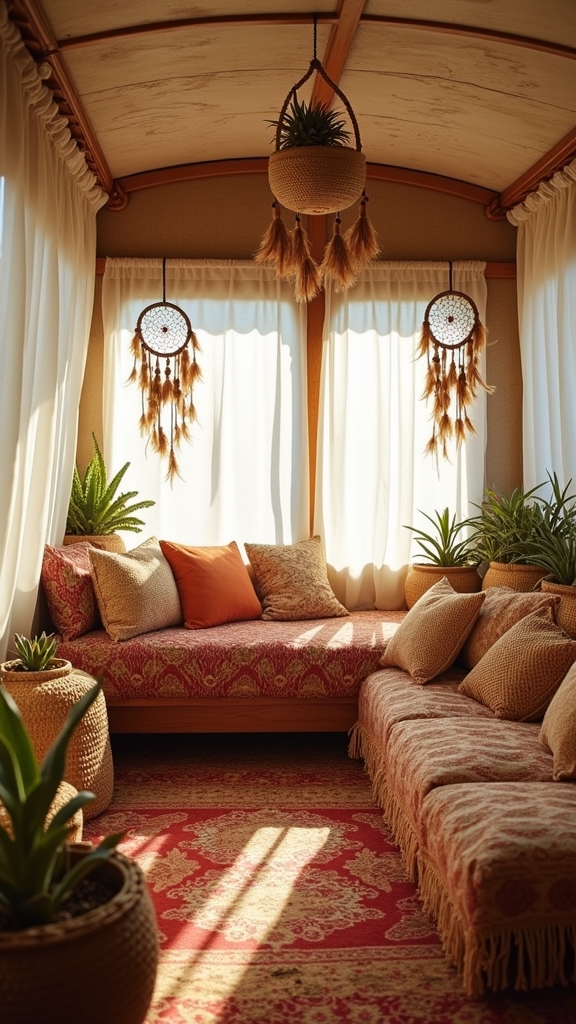 woven baskets enhance decor