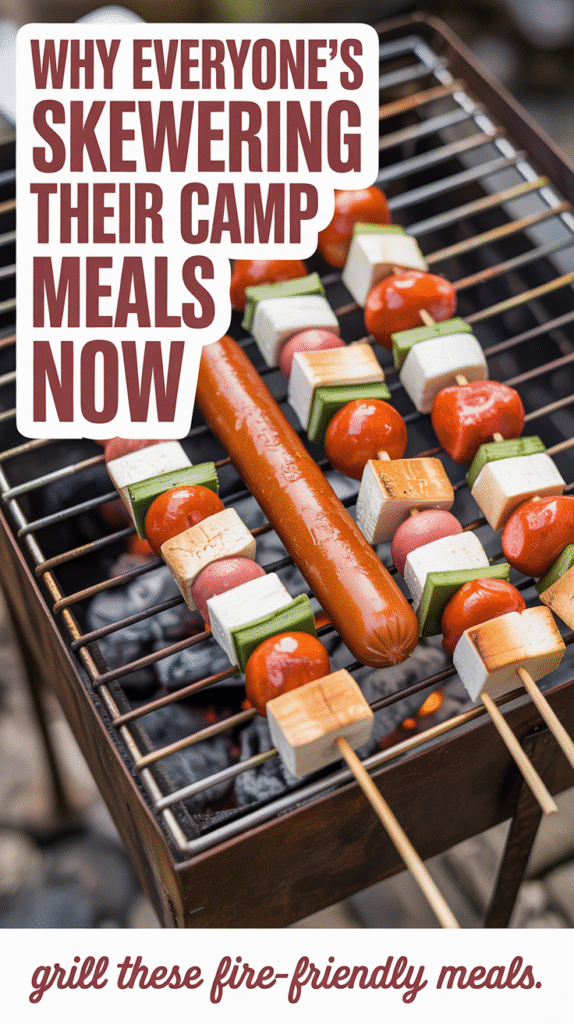 Campfire Strawberry S'mores Skewers