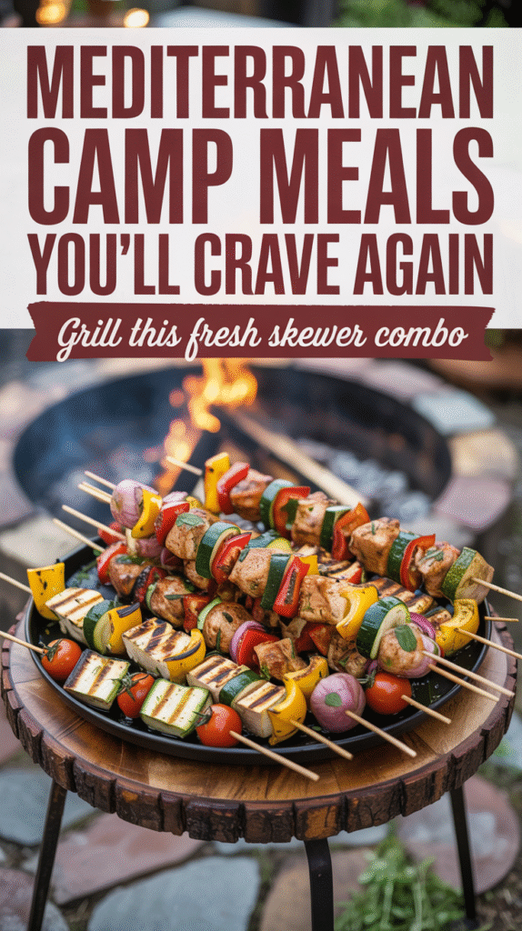 Mediterranean Grilled Chicken Skewers With Tzatziki