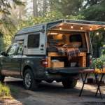 19+ Truck Cap Camping Layout Ideas for Women Who Love Simple Adventures
