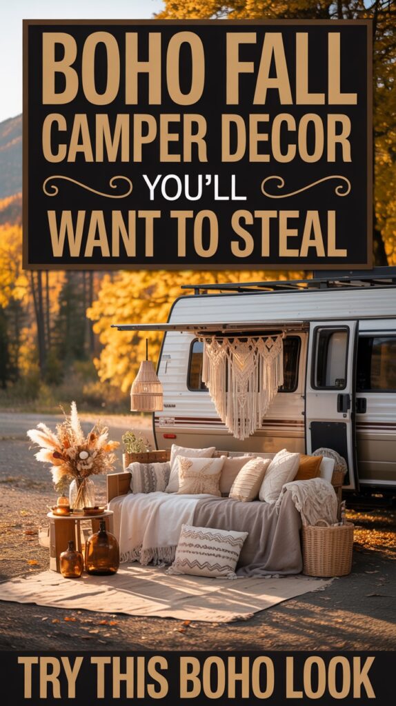 Boho Camper Decor for Fall with a Cozy, Earthy Twist