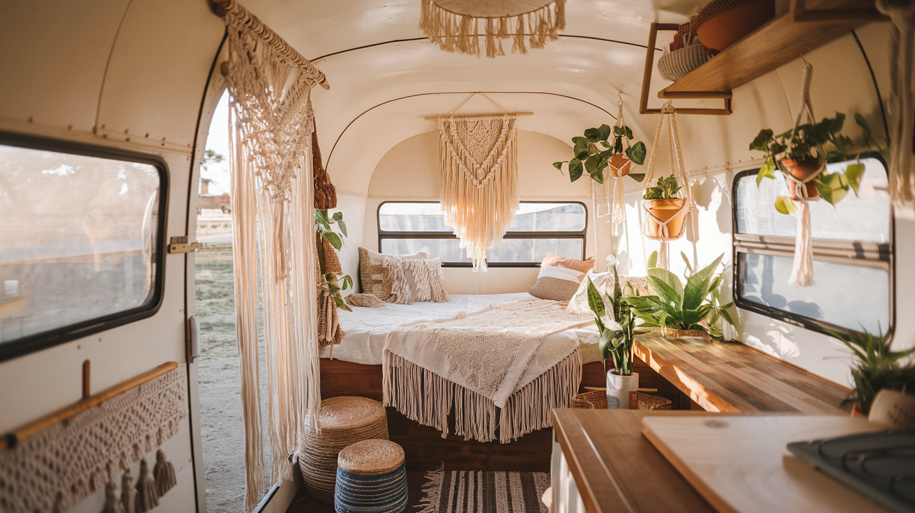 DIY Macramé and Decor Projects for Your Hippie Camper