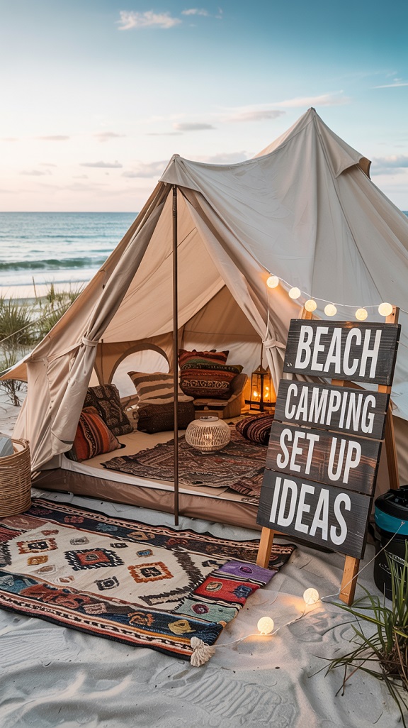 Dreamy Beach Tent Camping Set Up Ideas