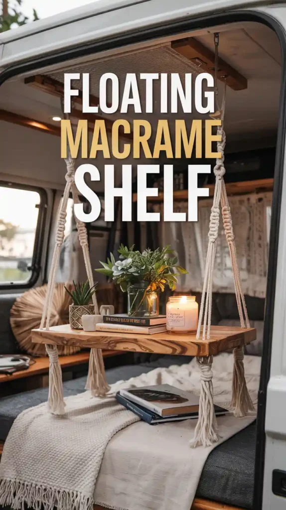 Floating Macramé Shelf