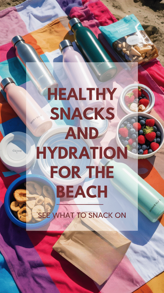 Healthy snacks and hydration for the beach