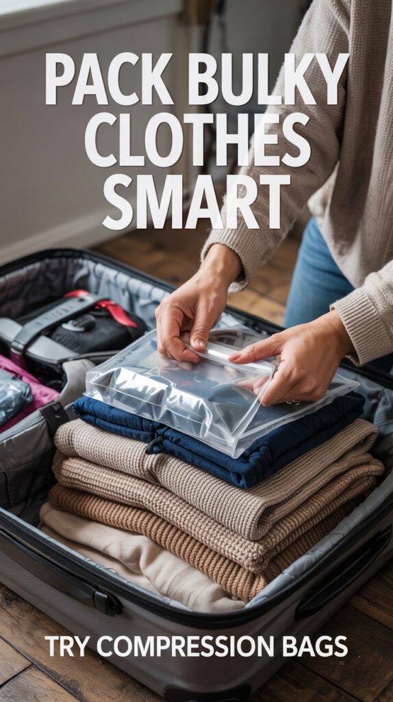 Use Compression Bags for Bulky Clothes