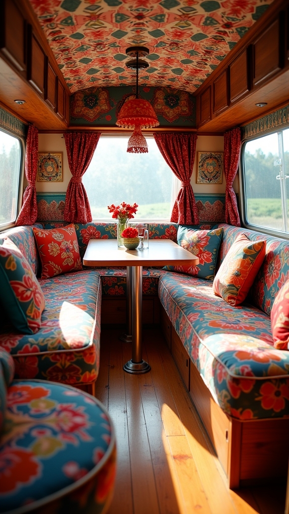 bold colorful camper interiors