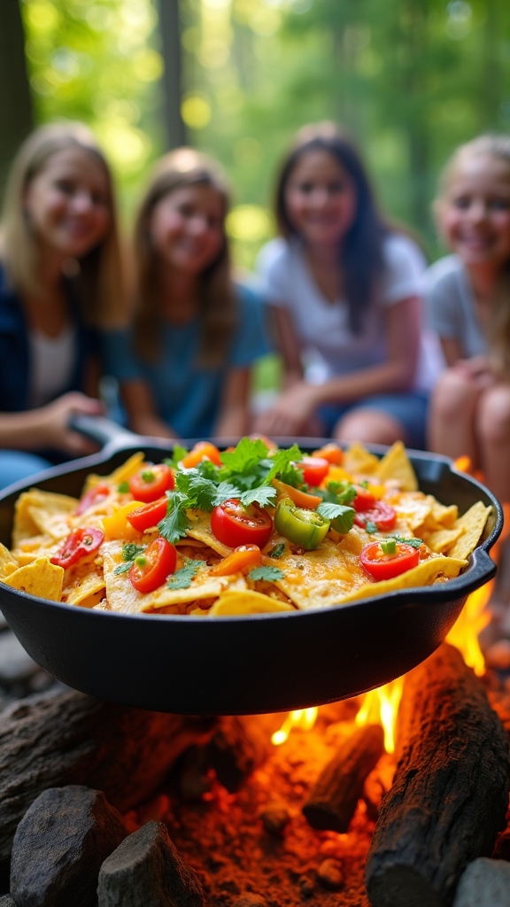 campfire nacho sharing feast