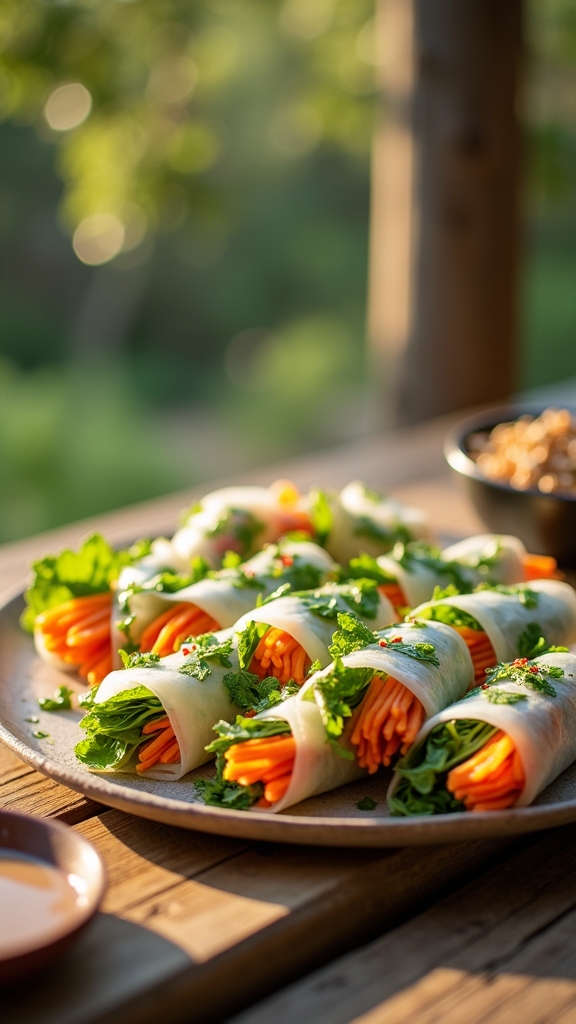 fresh veggie summer rolls