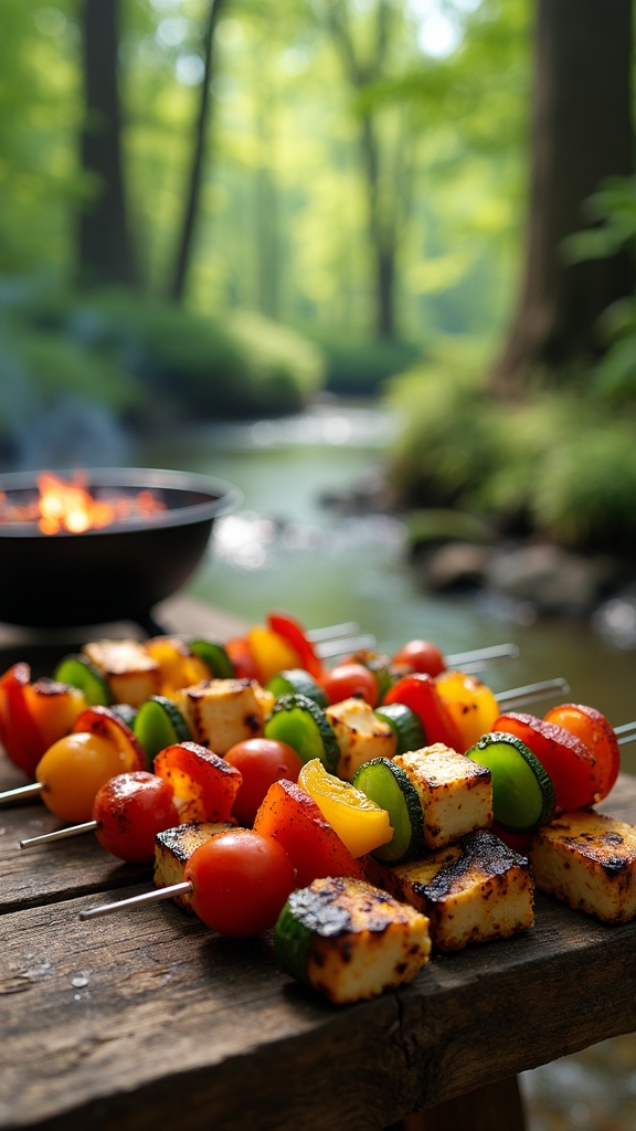 marinated paneer veggie kebabs