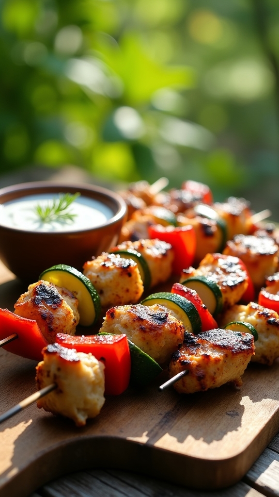 mediterranean grilled chicken skewers