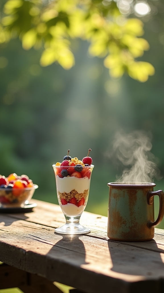 no cook camping breakfast parfaits