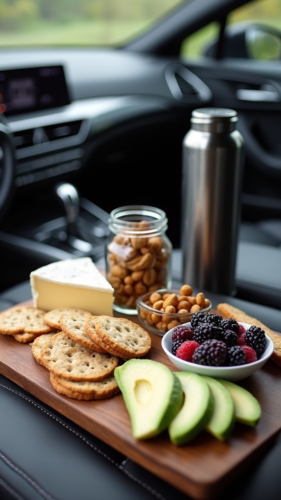 savory snacks and hydration