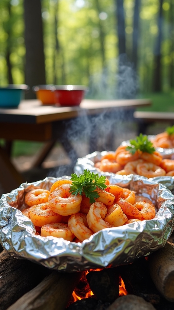 seafood sausage potato foil