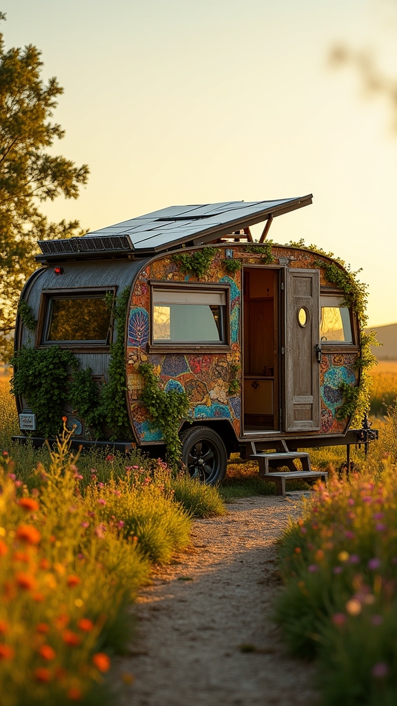 solarpunk camper aesthetic photography