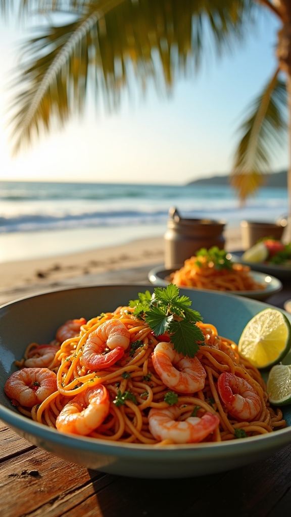 spicy lime shrimp noodles