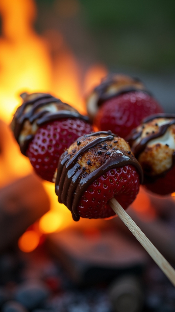 strawberry s mores skewers