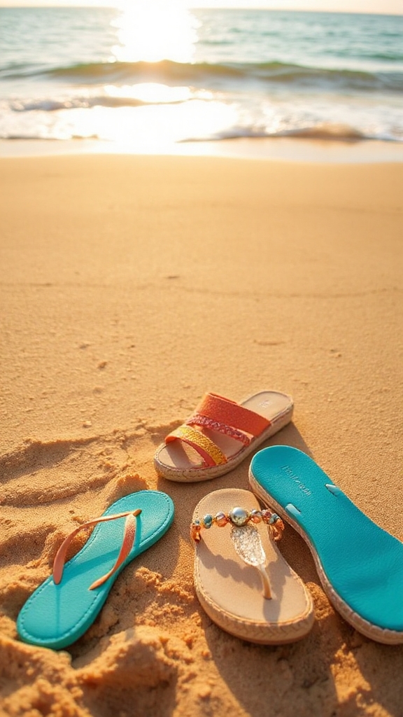 stylish comfortable beach footwear
