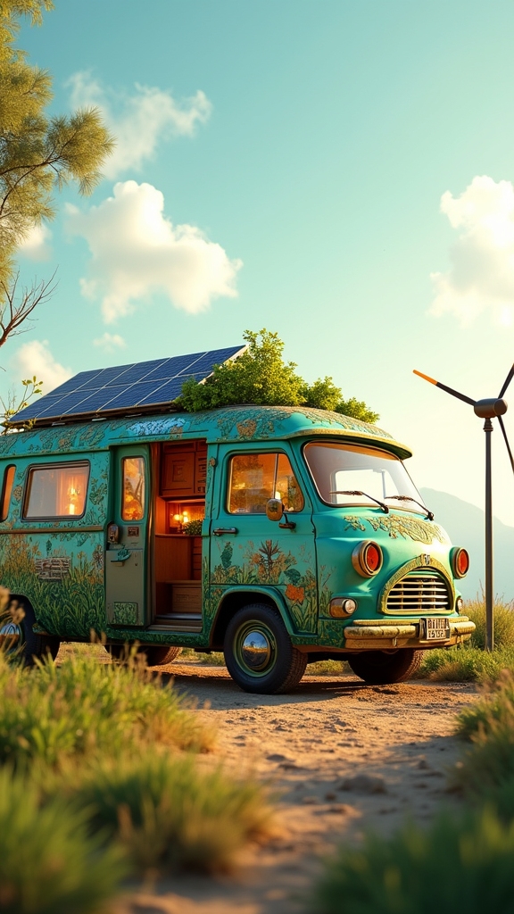 sustainable vibrant camper design