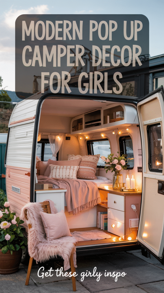16 Pop Up Camper Bedroom Remodels: Pink Ideas For Women