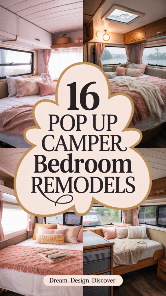 16 Pop Up Camper Bedroom Remodels: Pink Ideas For Women