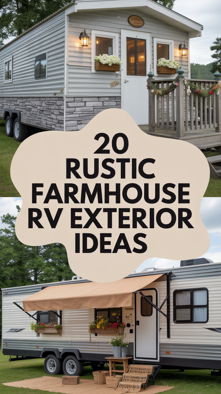 20 Rustic Farmhouse RV Exterior Styled for Every Seasons - CarAudience