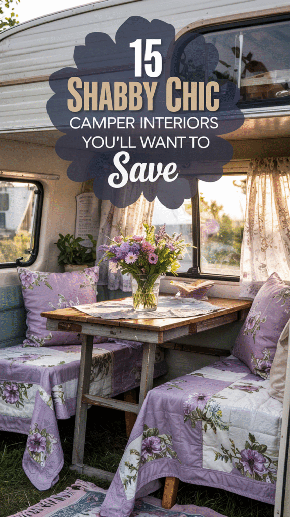 Shabby Chic Camper Interior Ideas: 15 Purple Thrifted & Vintage Finds