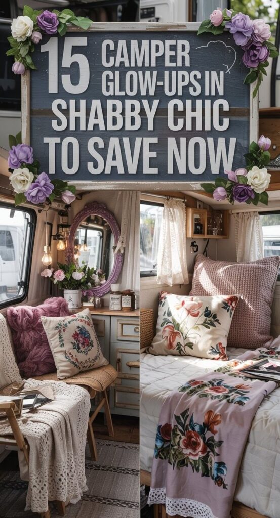 Shabby Chic Camper Interior Ideas: 15 Purple Thrifted & Vintage Finds