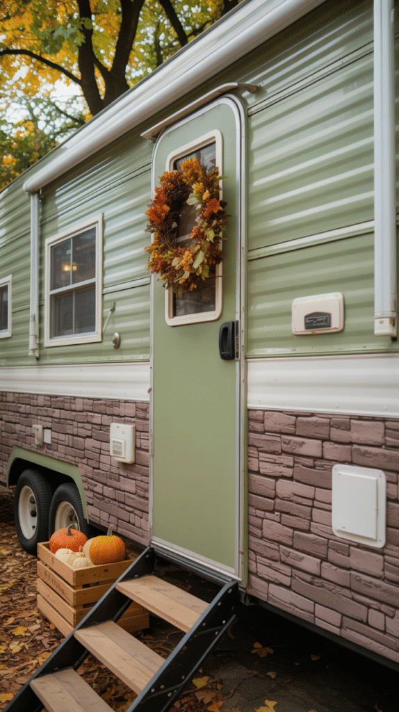 Faux Stone Wainscoting With Light Gray Siding for Cottage Farmhouse Design