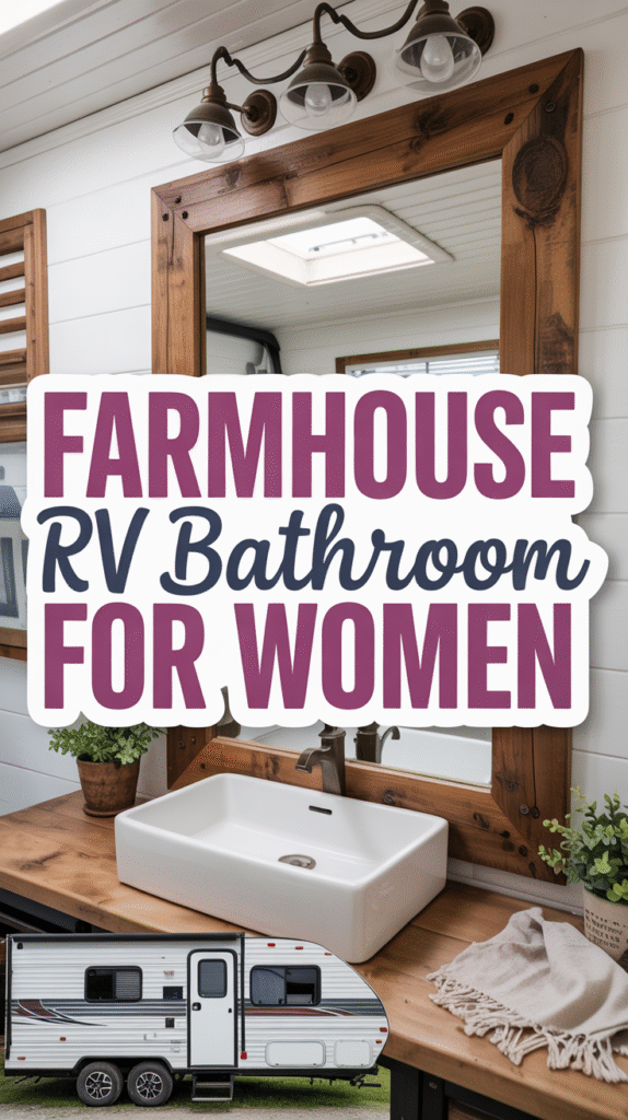 Weathered Wood Framed Mirrors Above Farmhouse Vessel Sinks