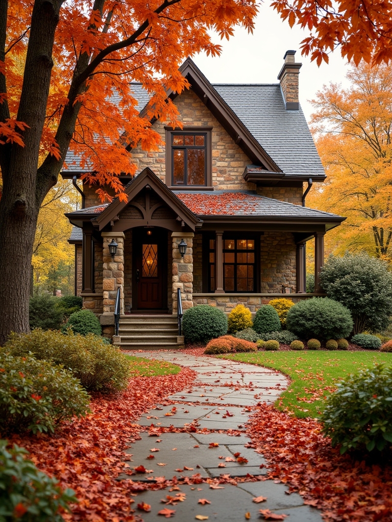 autumn stone pathways design