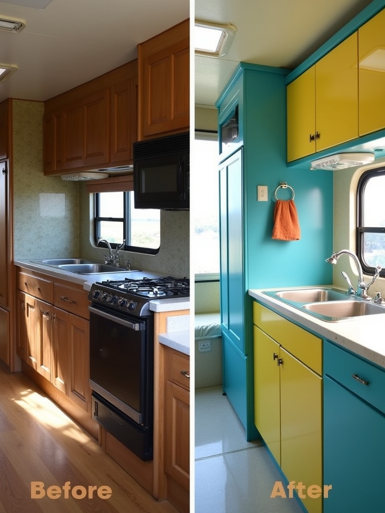 bold cabinet paint transformation