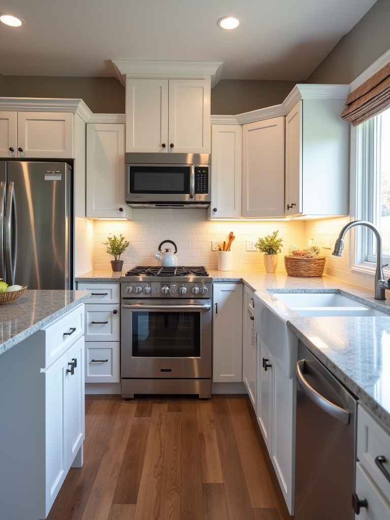 brighten dark cabinets white