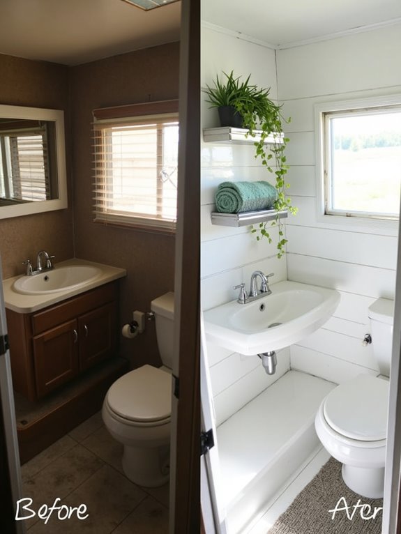 brighten small bathroom spaces