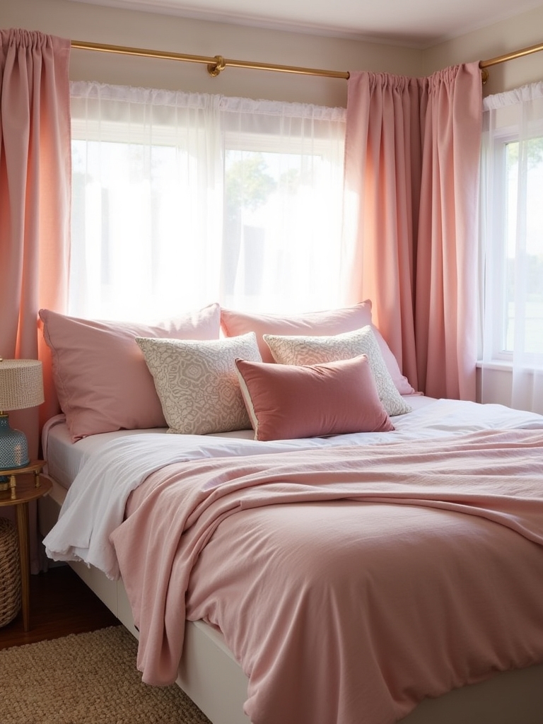 comfortable textured camper bedroom