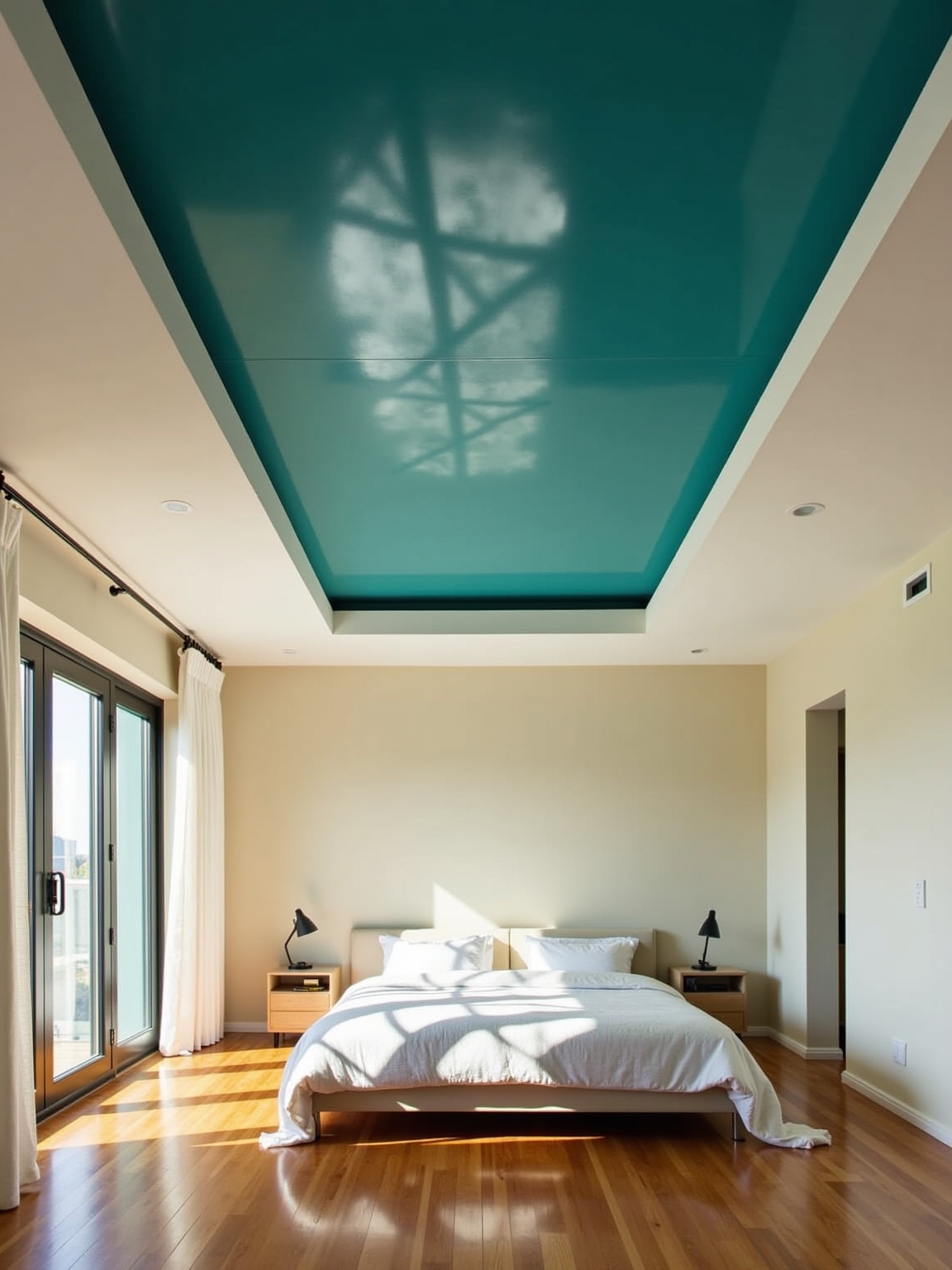 contrasting colors enhance ceilings