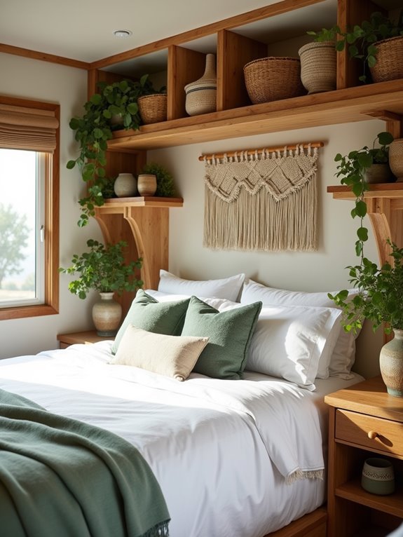 cozy boho retreat shelving