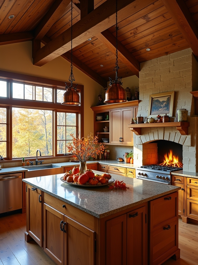 cozy open concept kitchen design