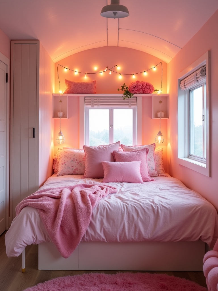cozy pink lighting options