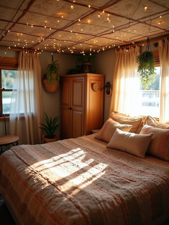 cozy string light ambiance