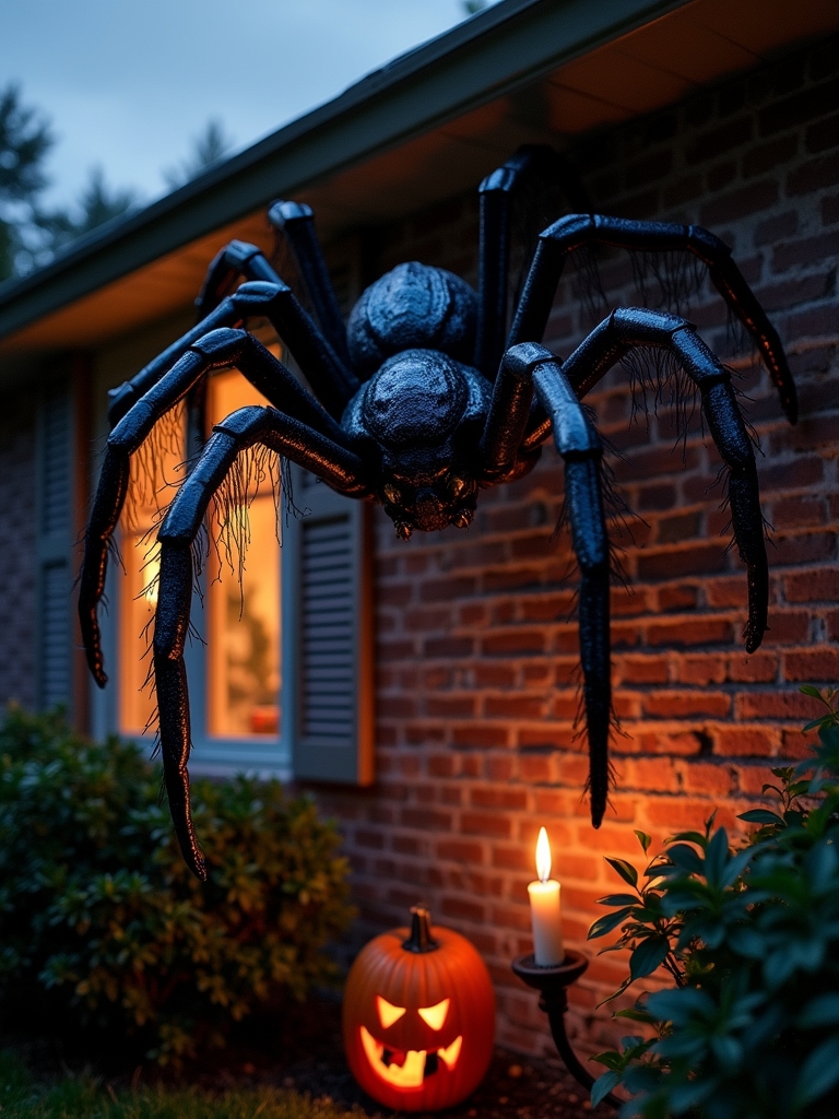 creepy spider outdoor decorations