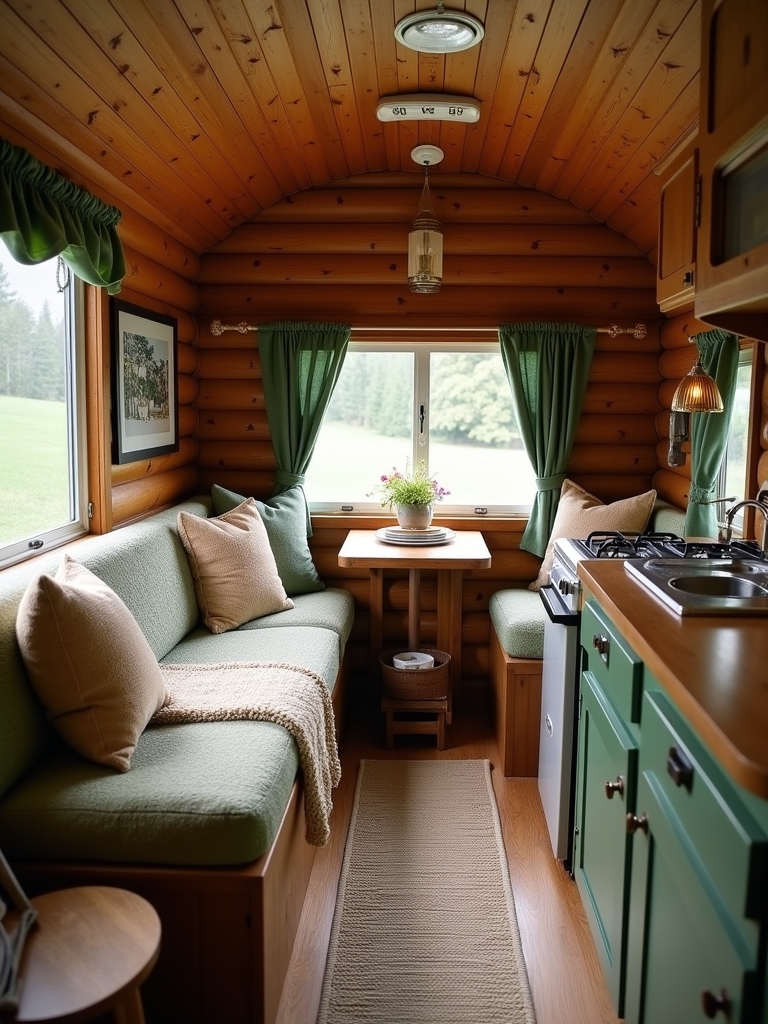 earth tone rustic camper design