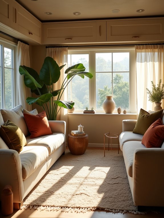 earthy tones create warmth