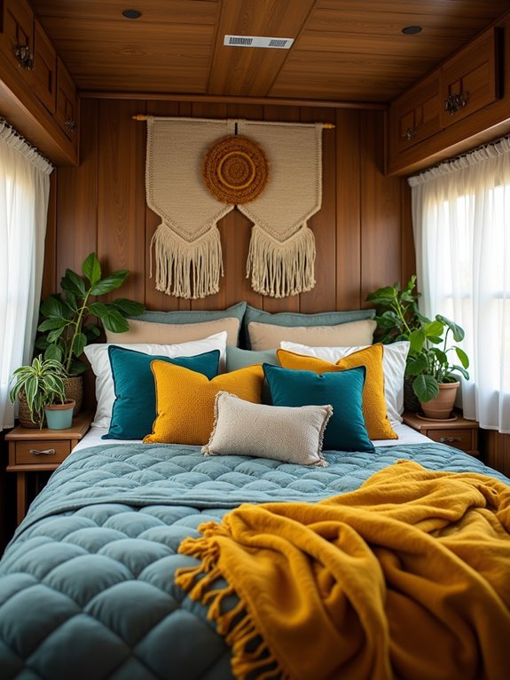 earthy tones vibrant accents