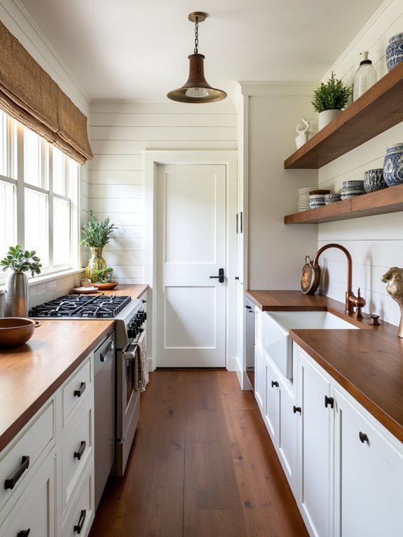 efficient rustic camper kitchen