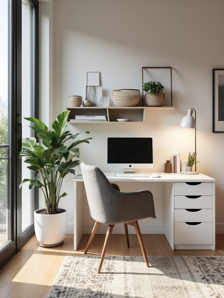 efficient workspace with storage