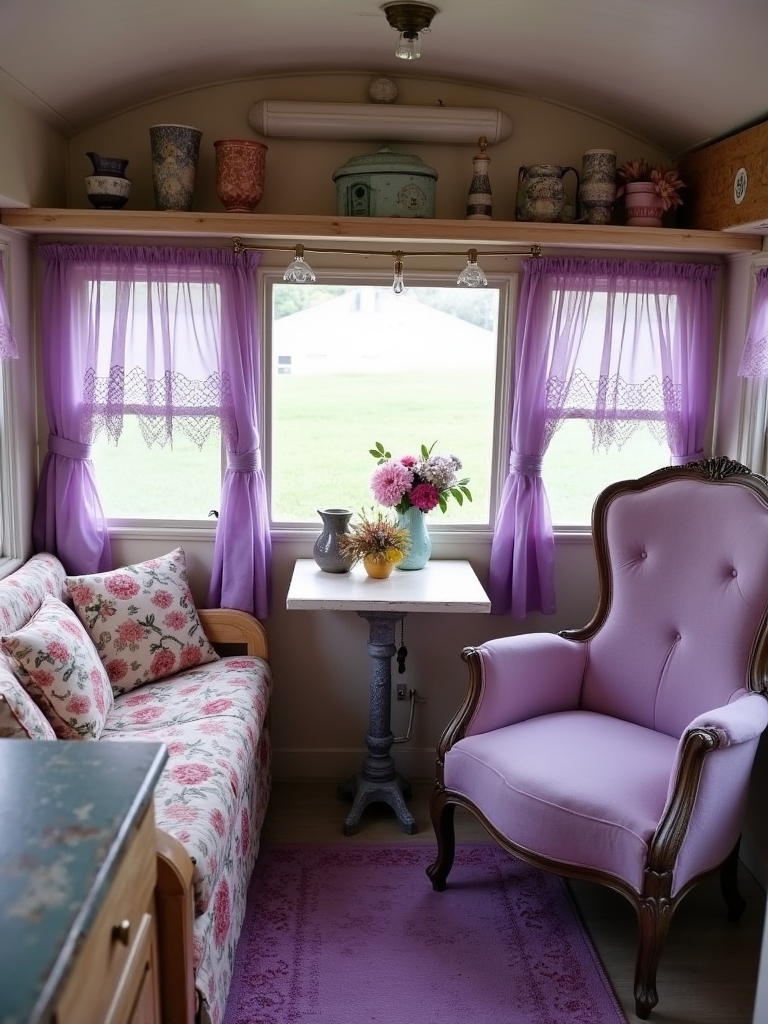 elegant purple lace curtains