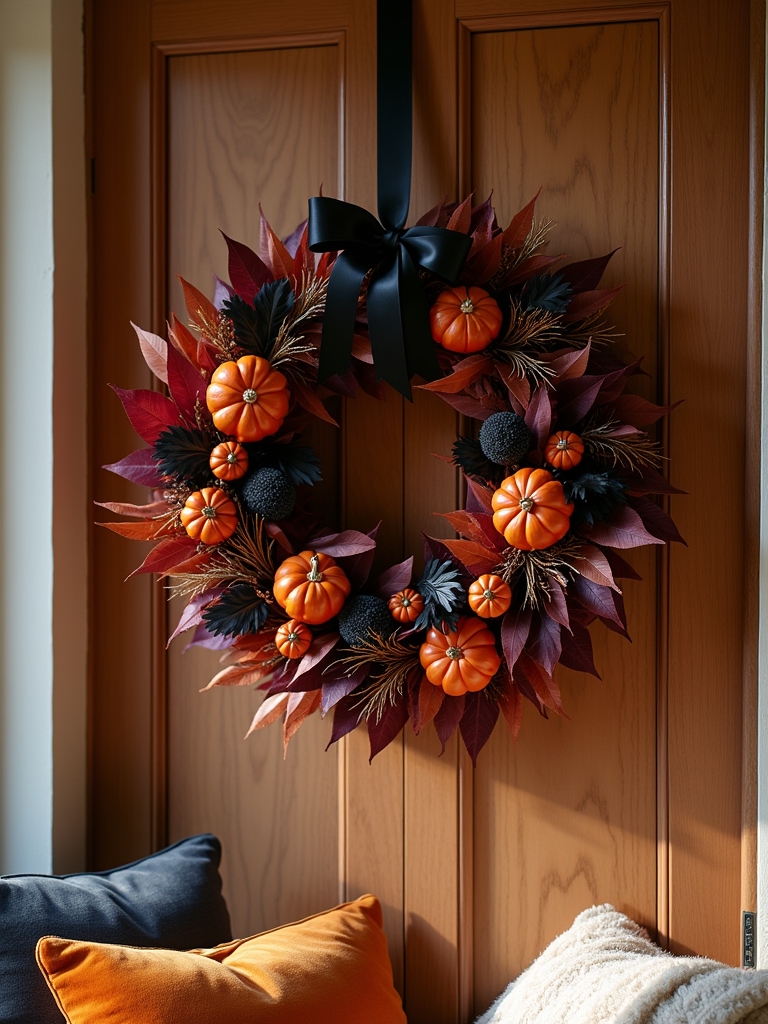 halloween themed seasonal wreaths