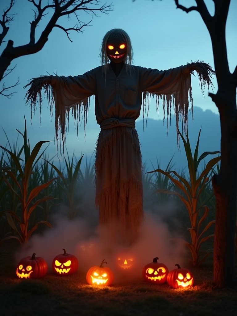 haunted scarecrow halloween decor