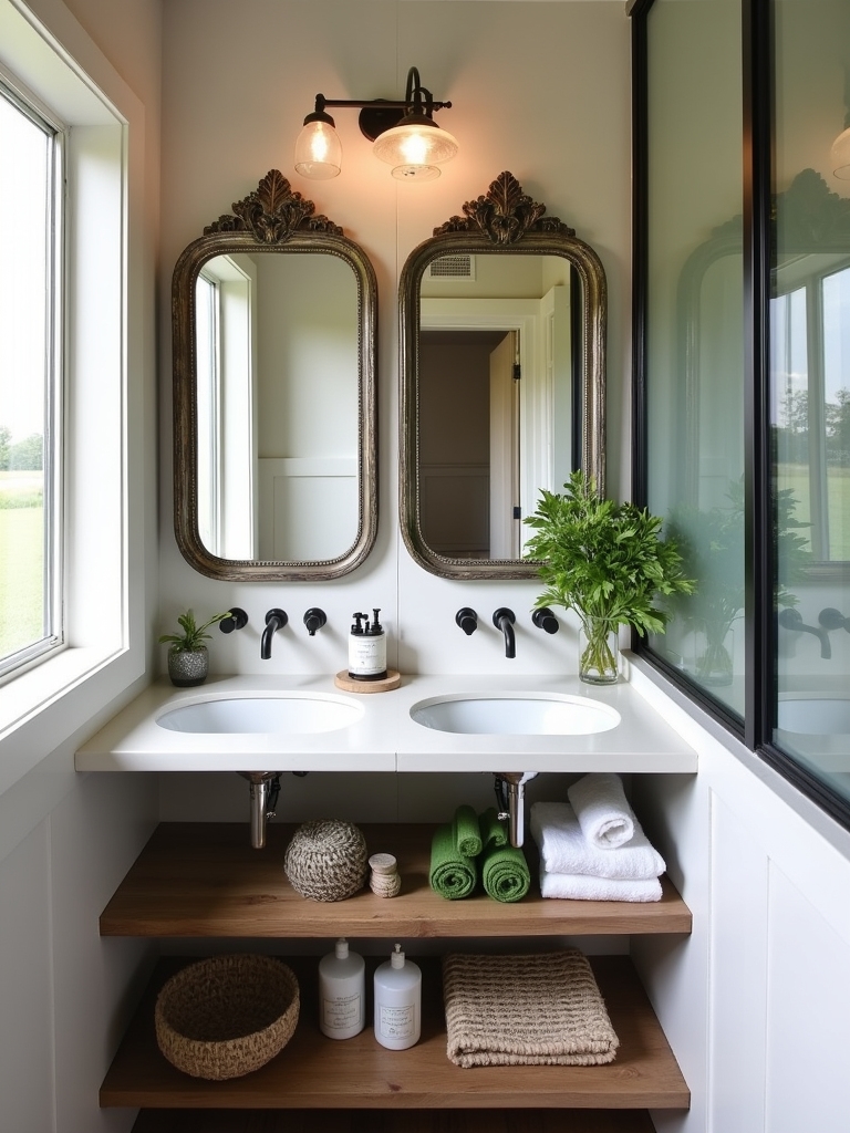industrial mirrors with storage